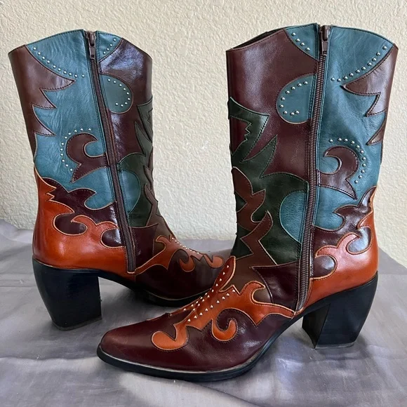 Jeffrey Campbell Saddle Up Western Pull On Boots 9 SOLD OUT - Picture 3 of 12